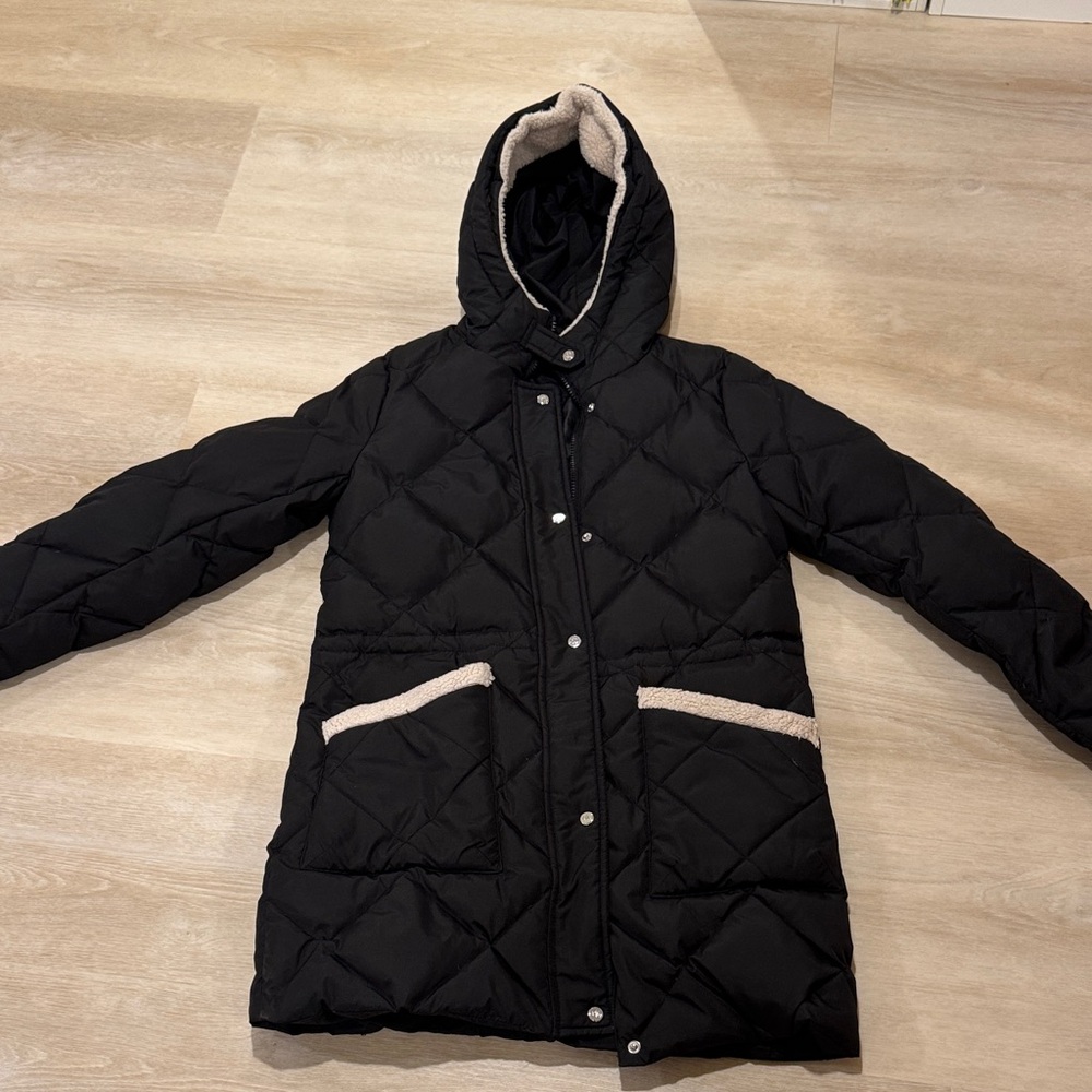 Ralph Lauren Black Quilted Puffer Jacket with Hood